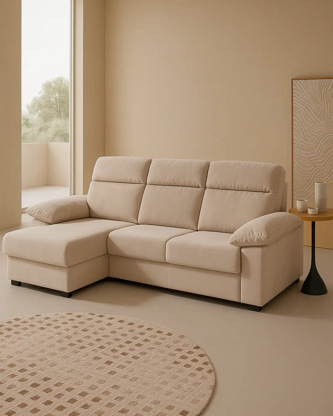 Oferta especial de limpieza de sofá con chaise longue